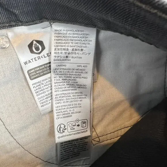 Levis 541 Jeans Mens 36x30 Black Gray Athletic Tapered‎ Mid Rise Stretch Denim - Picture 6 of 11